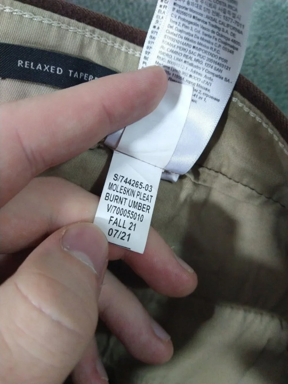 Banana Republic Pants Mens 35x31 Brown Moleskin Traveler Relaxed Tapered Fit